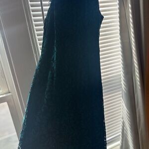 Elegant Teal Lace Dress